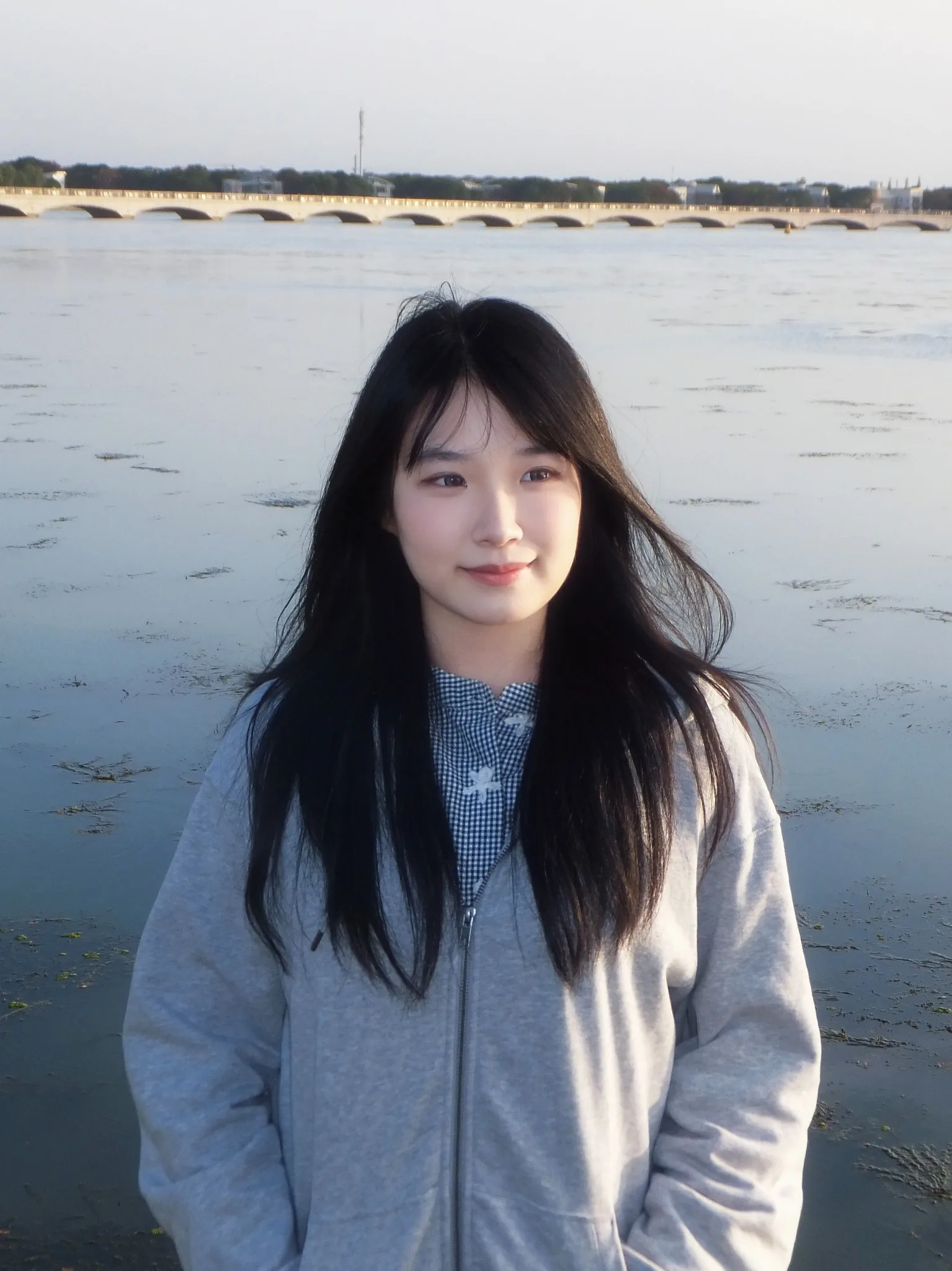 Portrait of Doreen by the waterfront